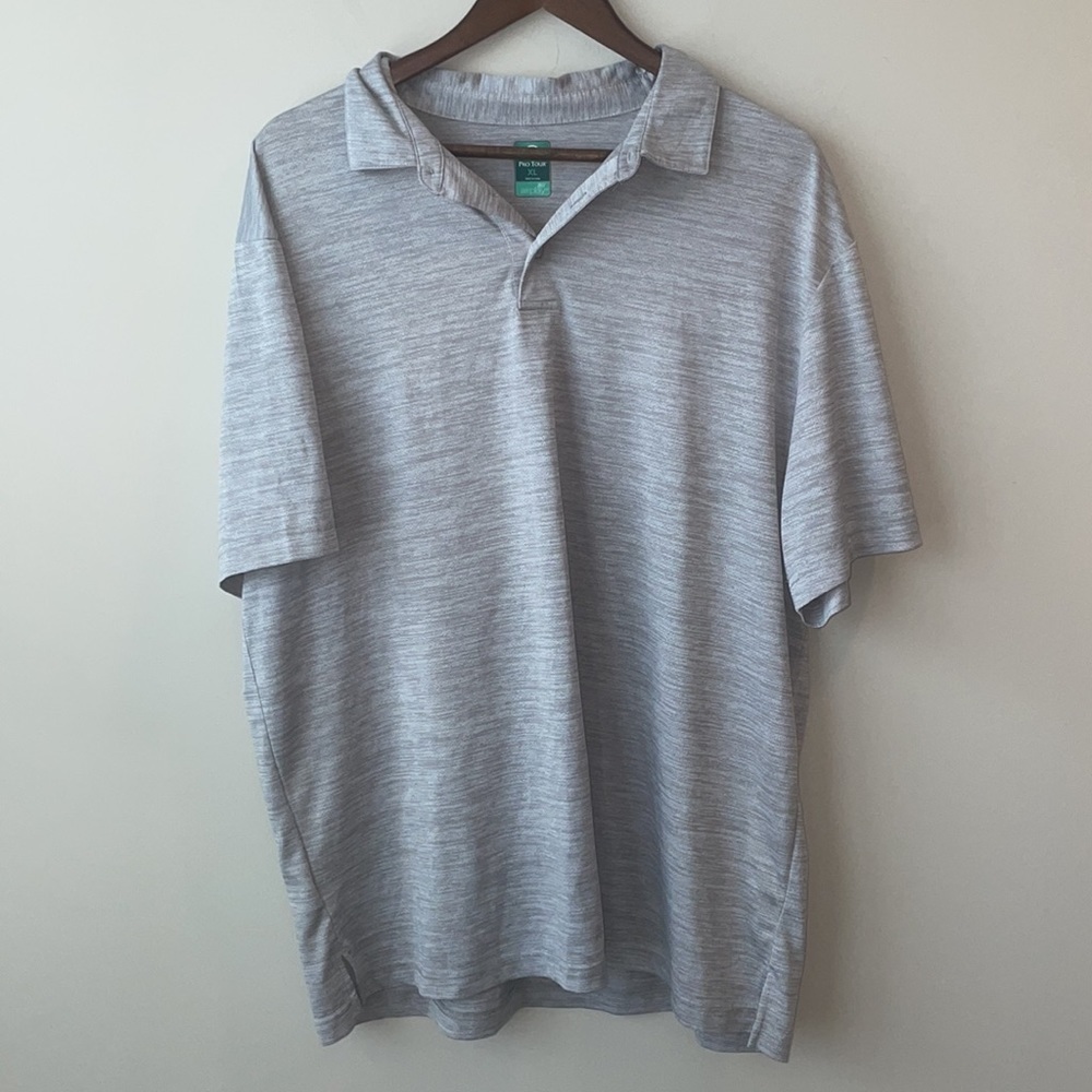 Pro Tour Golf polo shirt grey with damage mens size XL
